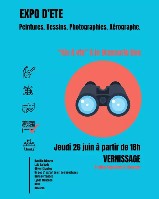 📸 Expo collective à la Brasserie Bos – Été 2025 Merci à la @brasserie.bos et l'Atelier Lambert @restauratrice_peintur…